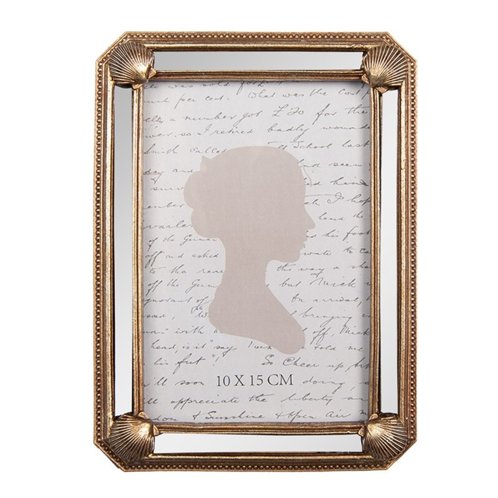 Фоторамка "Ракушки" средняя 13x2x18см (Фото 10x15 см) Поликерамика,стекло