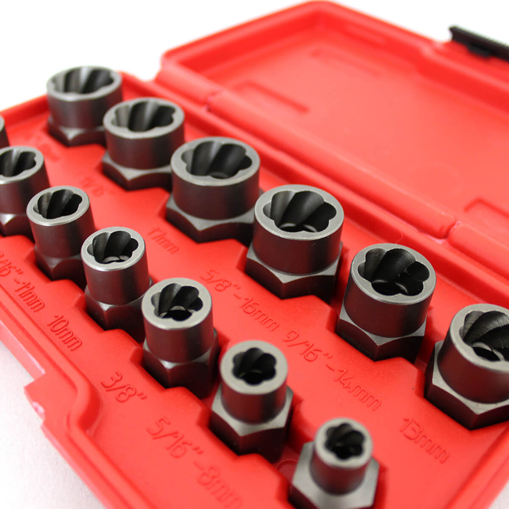 WDK-65482 Набор экстракторов для болтов и гаек с адаптером, 8-19 мм