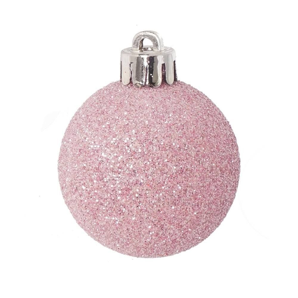 GAEM Набор из 12шт, Украшение новогоднее Шар "Розовый жемчуг", D4 см, L4 W4 H5 см
