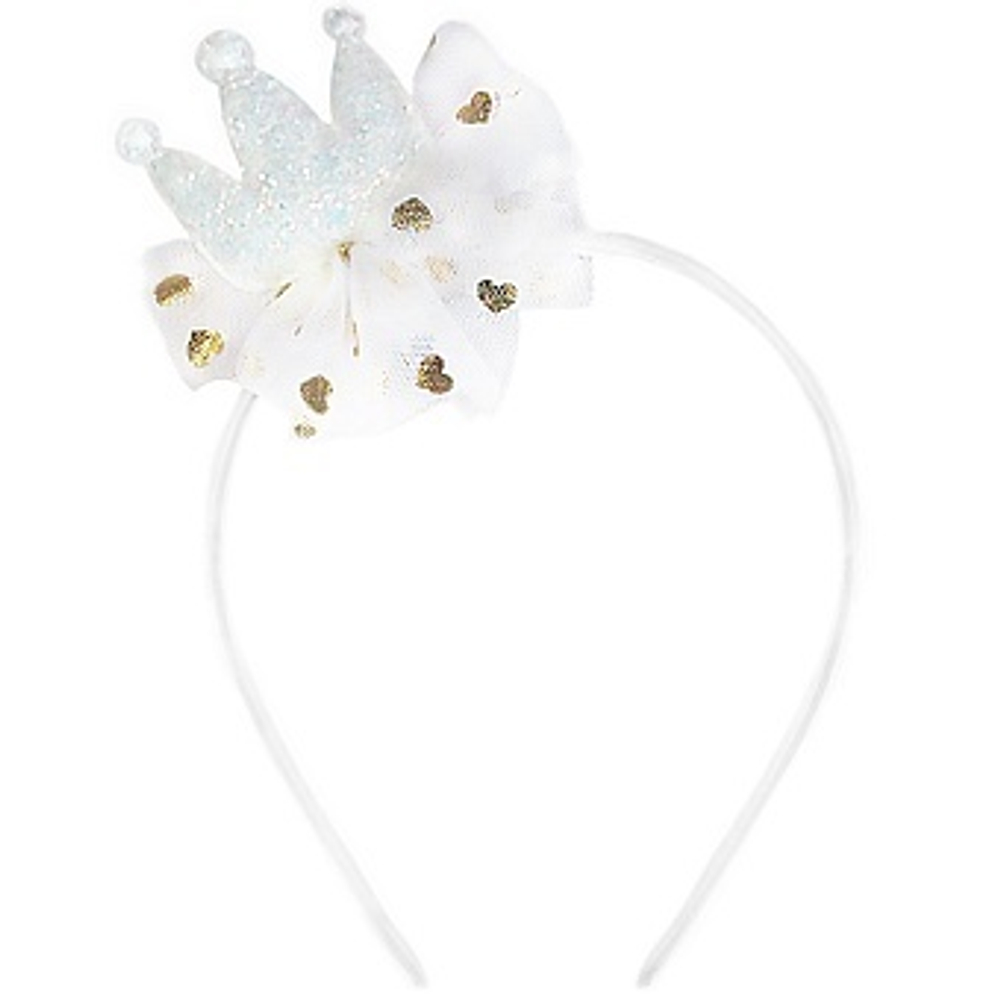 Ободок Воздушная корона Белый