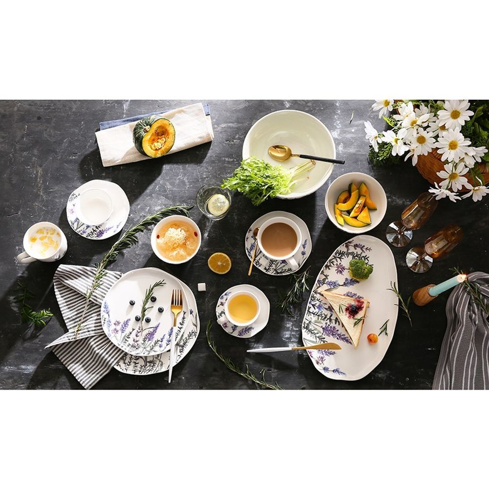 Набор из 2-х фарфоровых тарелок LJ_SB_PL26, 26 см, белый/декор