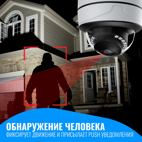 Камера видеонаблюдения Smart Aura, Wi-Fi/Ethernet, купольная, уличная