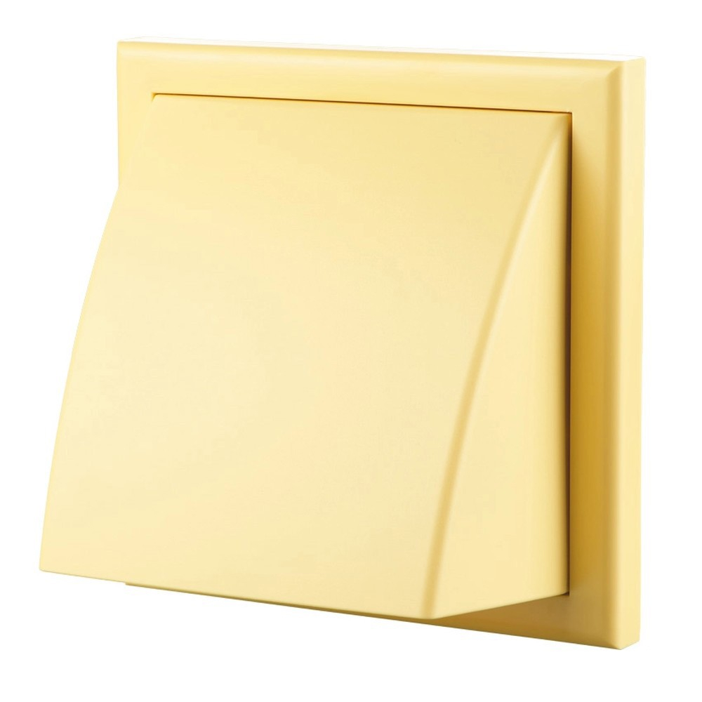 Вывод стенной Дубль с обратным клапаном 175х175 с выходом 125 МВ 122 ВК беж.