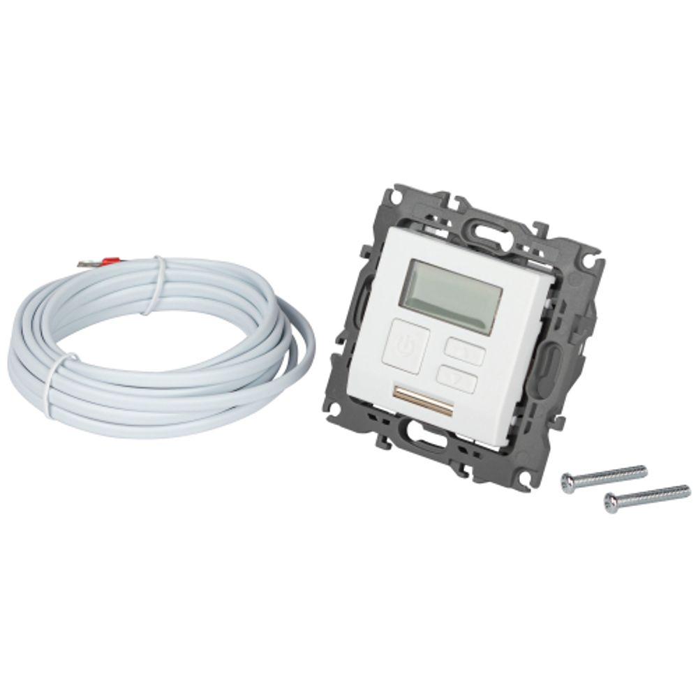 Терморегулятор ЭРА Серия 12 12-4111-01М универс.230В-Imax16А, белый матовый