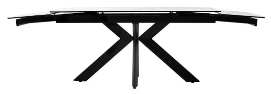 Стол BELLUNO 160 MARBLES KL-99 Белый мрамор матовый, итальянская керамика/ черный каркас