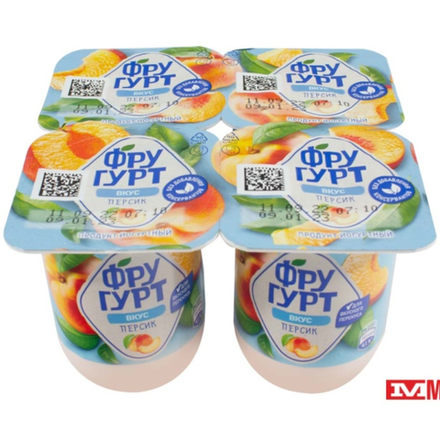 Йогурт Фру-Гурт со вкусом персика 2,5% 115 гр