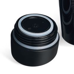 ТЕРМОКРУЖКА AGNESS "ЧЕРНАЯ ПАНТЕРА" С КНОПКОЙ-СТОППЕРОМ , 360МЛ КОЛБА НЕРЖ.СТАЛЬ 18/10