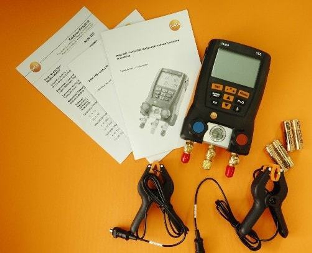 Комплект testo 550 - Цифровой манометрический коллектор c Bluetooth в комплекте с 2-мя зондам