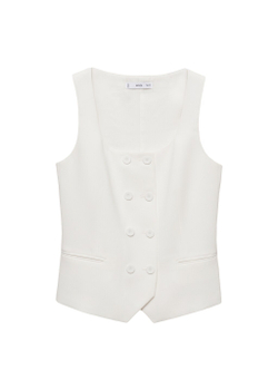 Костюмный жилет с двубортной застежкой