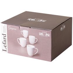 НАБОР КРУЖЕК LEFARD "PEARL" 4 ШТ. 8,9*12,4*10,7 СМ 410 МЛ (КОР=6НАБ.)
