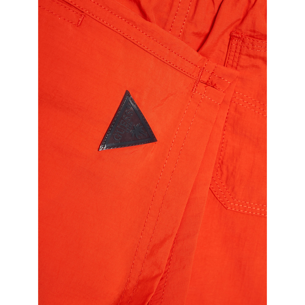 Шорты купальные GUESS Оранжевый/Нашивка: черный треугольник-логотип Мальчик