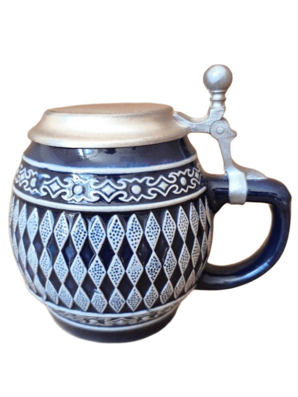 Кружка пивная (керамика с оловянной крышкой) Германия