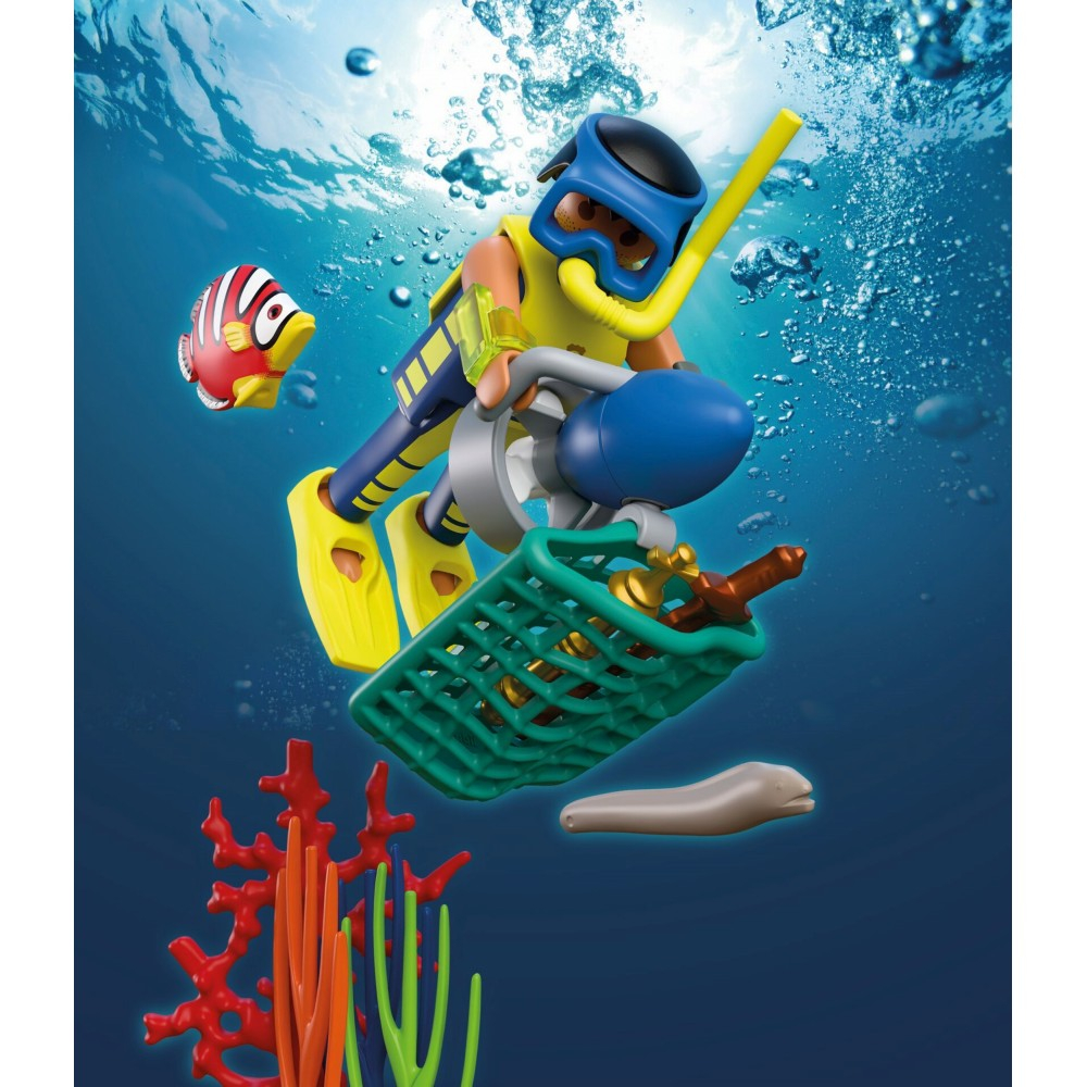 Playmobil - City Action Полицейский ныряльщик с сокровищем 72078