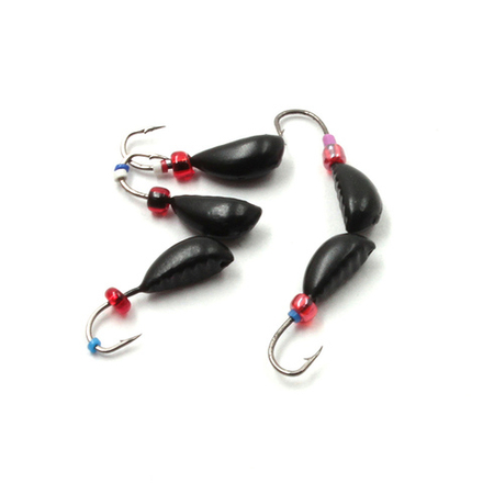 Мормышка литая ЯМАН "Жучок", вес 0,5 гр., кр. Kumho №27, цв. черный