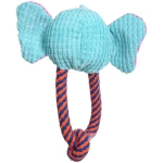 Игрушка для собак малых и средних пород «ЗООГРАД», слон с канатом, с пищалкой, 21*13см (лейбл)