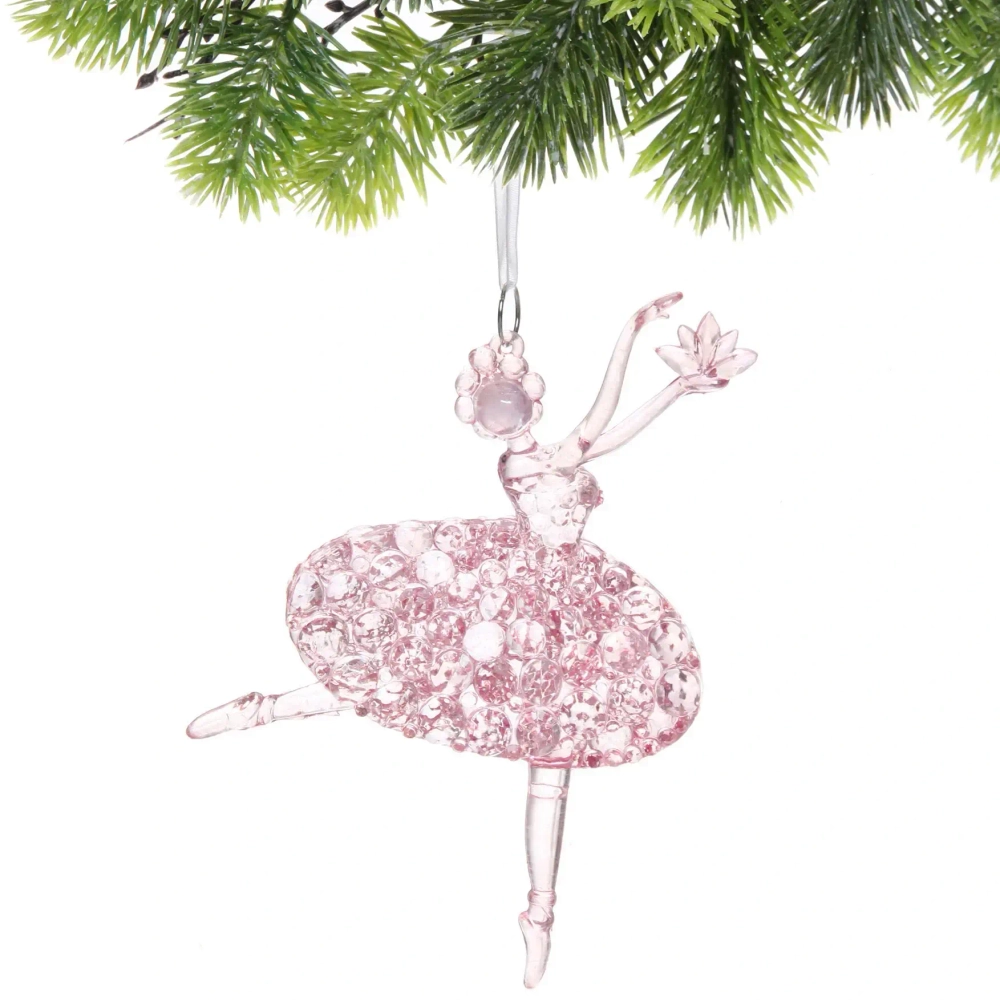 Подвеска «Праздничный танец» 9,5*14 см, Розовый
