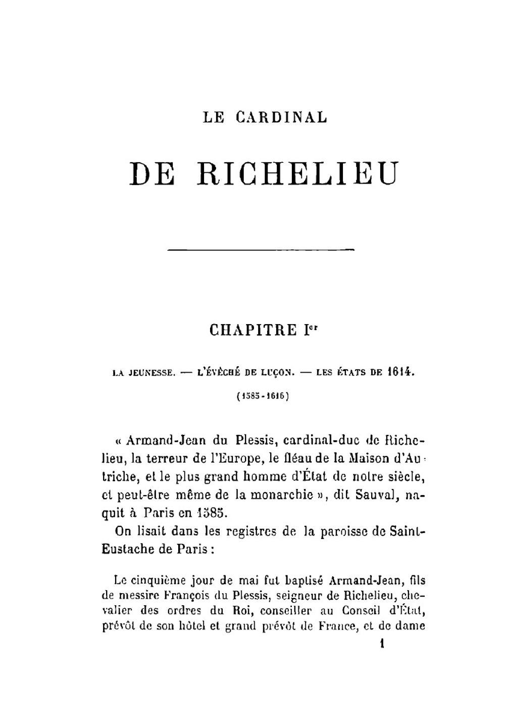 Le Cardinal De Richelieu. Étude Biographique | Louis Dussieux