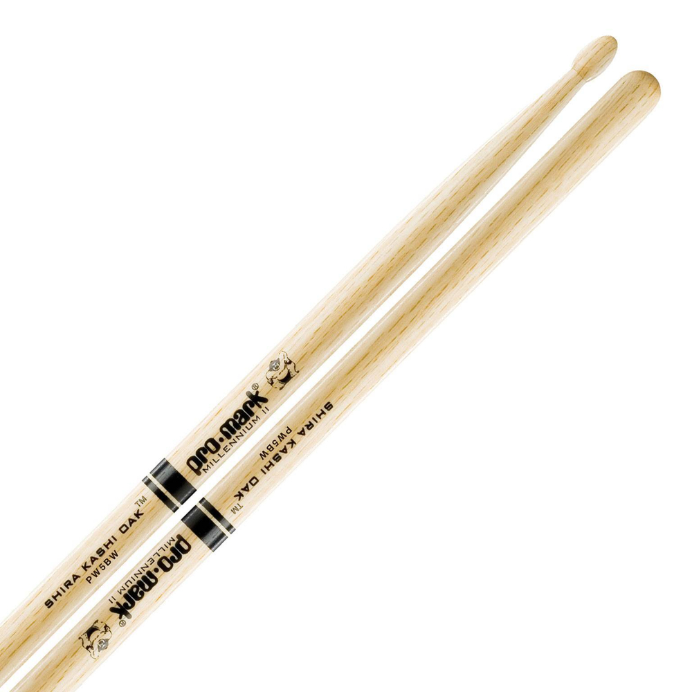 Pro Mark PW5BW Shira Kashi Барабанные палочки, дуб, деревянный наконечник, 5B. Диаметр: .590". Длина: 16".