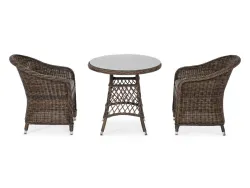 "Эспрессо-80 R" обеденная группа плетеная, цвет коричневый