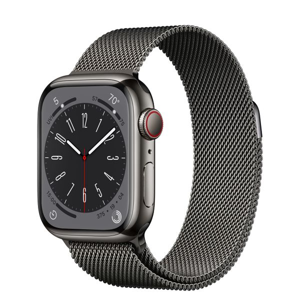 Умные часы Apple Watch Series 8 41 мм Graphite Stainless Steel Case, Graphite Milanese Loop