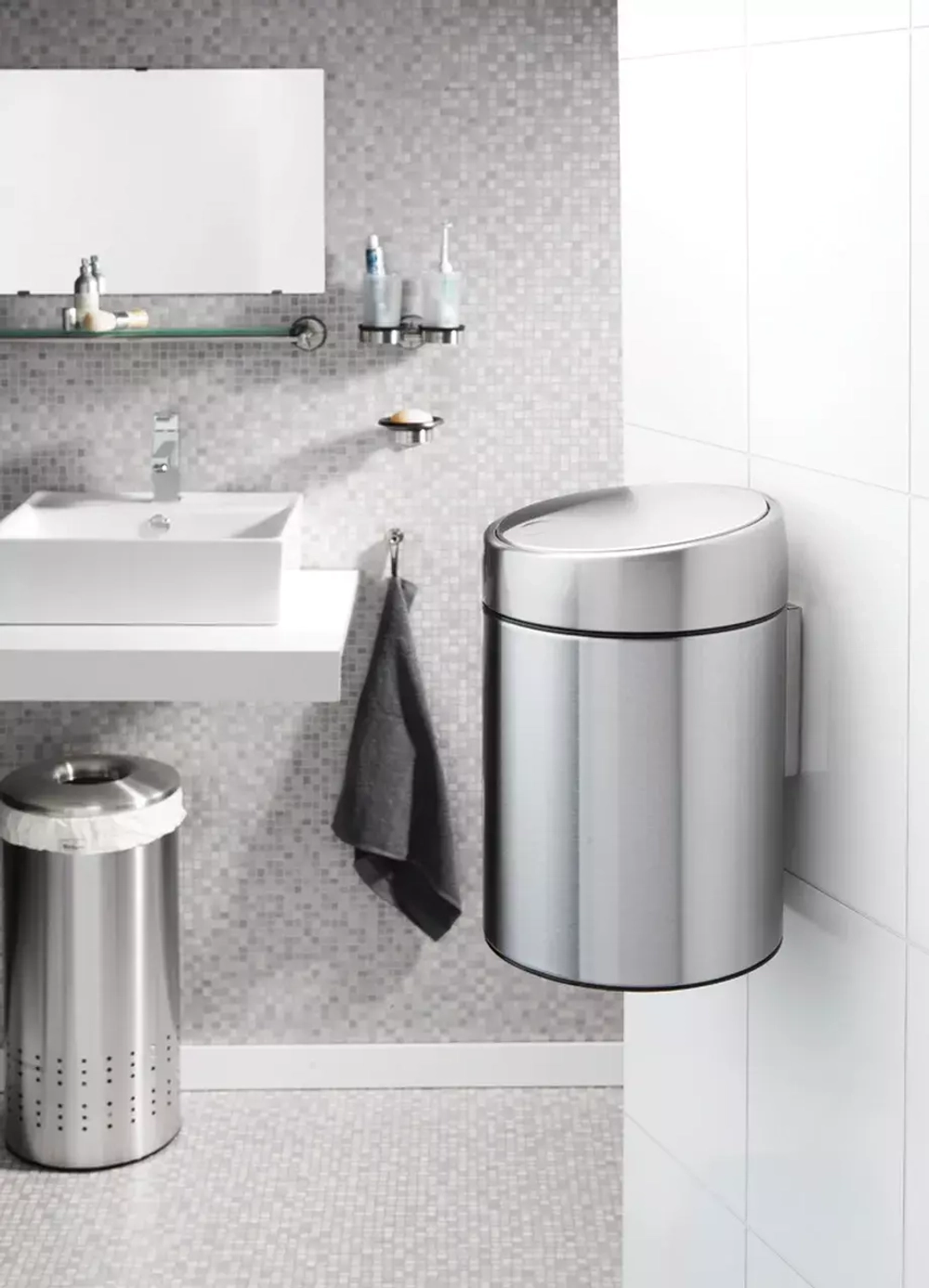 Brabantia - Контейнер для мусора Slide Bin 5л, матовая сталь / артикул   477546  / GTIN 8710755477546
