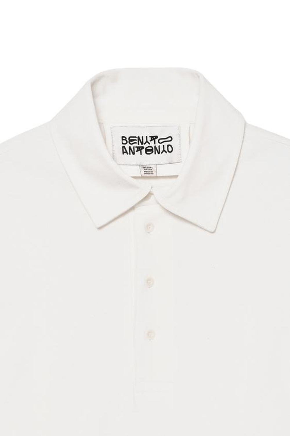 ZARA X BENITO ANTONIO ХЛОПКОВАЯ ФУТБОЛКА С ДЛИННЫМИ РУКАВАМИ, ЖЕЛТОВАТО-БЕЛЫЙ