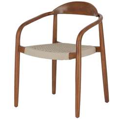 Стул Glynis орех с бежевым сиденьем