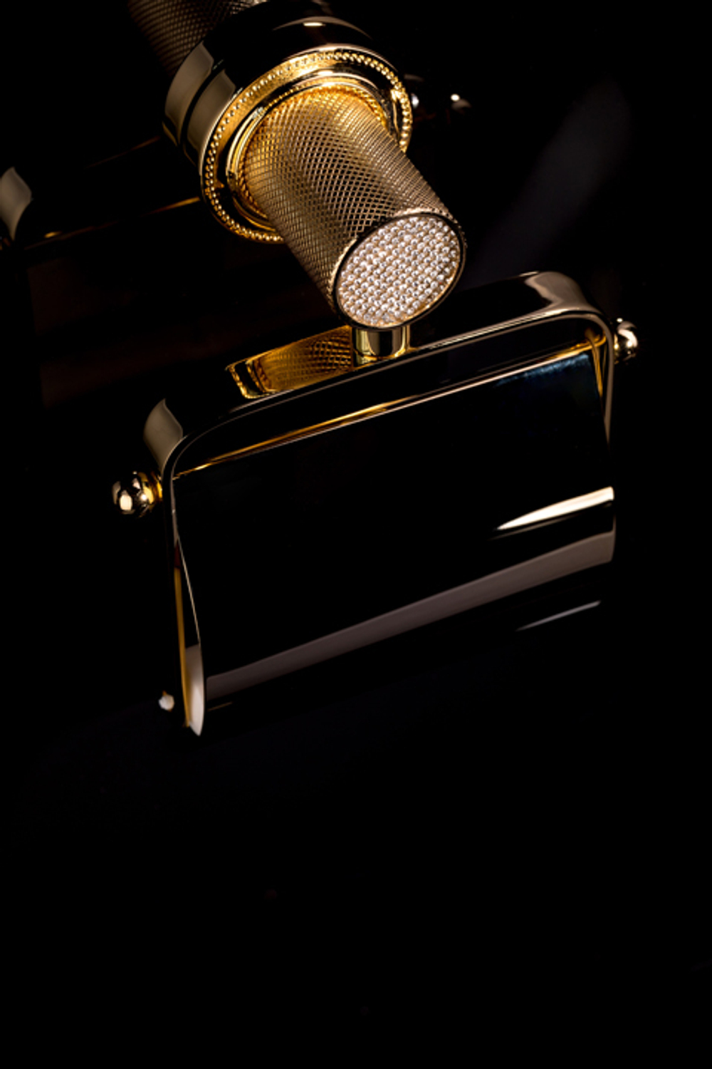 Boheme Держатель для туалетной бумаги с крышкой ROYALE CRISTAL BLACK GOLD