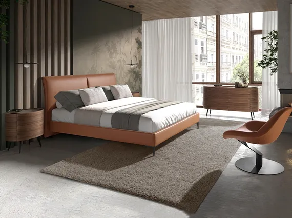 Кровать Angel Cerda 7158, 180x200 см, коричневая