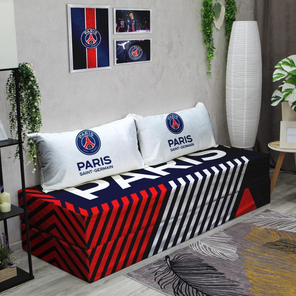 Бескаркасный диван кровать раскладной "Paris Saint-Germain - Пари Сен-Жермен"