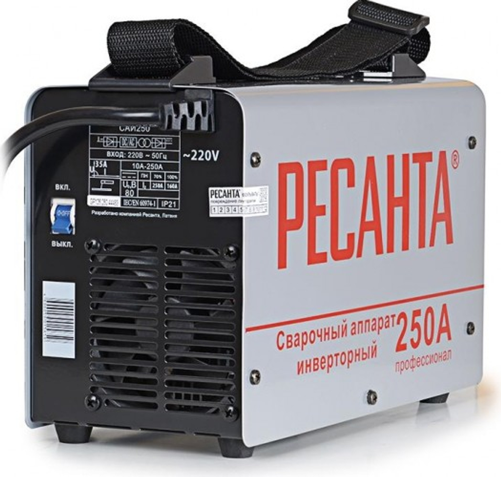 Сварочный инвертор Ресанта САИ 250 в кейсе 65/23