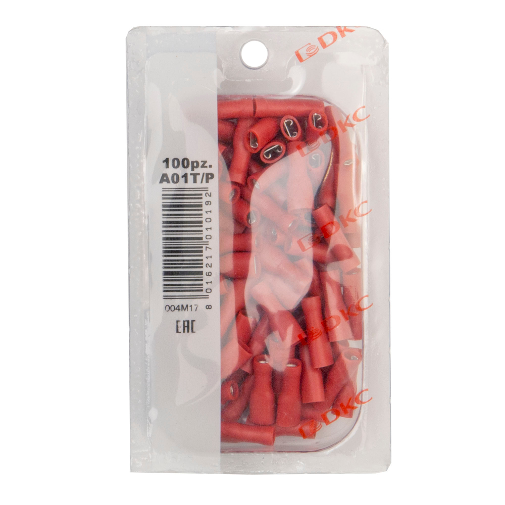 Наконечник плоский полностью изолир. (розетка) 0,25-1,5 кв.мм 4,8х0,8 мм (РППИ-М)