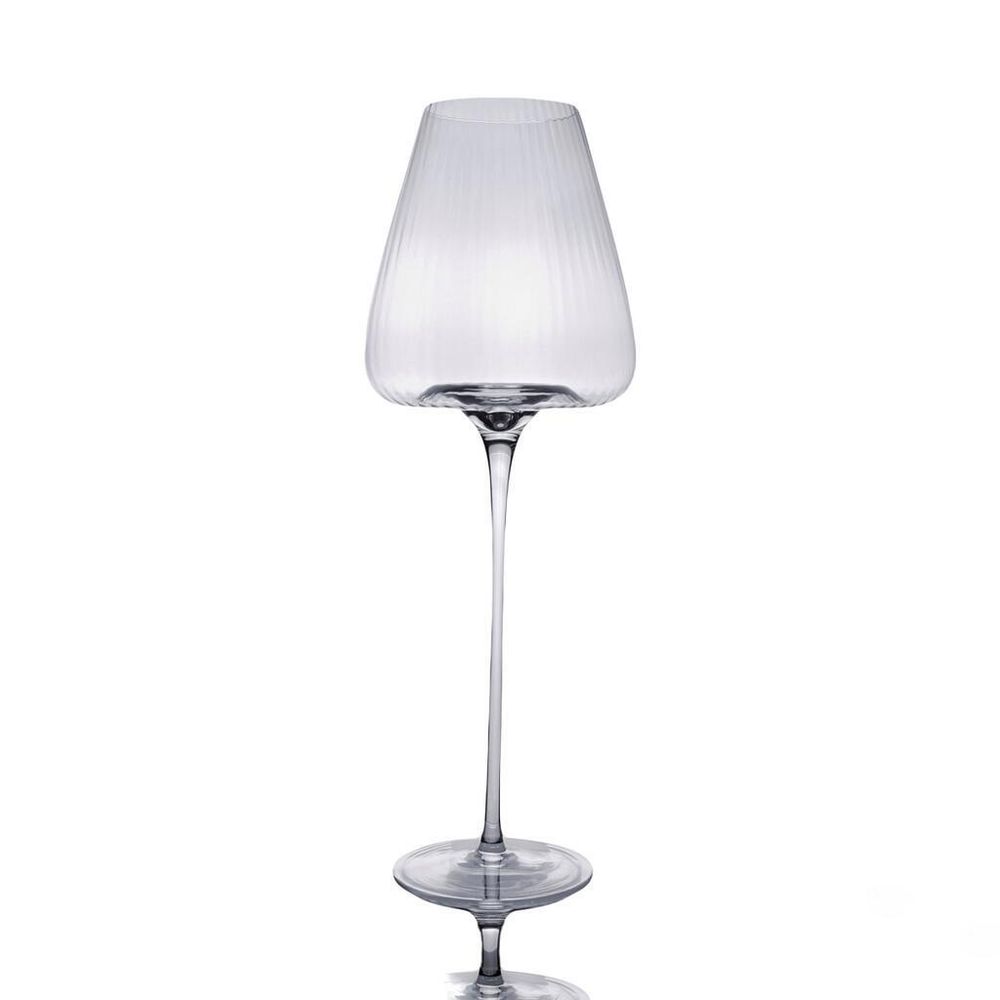 Бокал для вина 380 мл "Zie Optical" d 5,5 см h24 см оптические грани P.L. - BarWare [6]