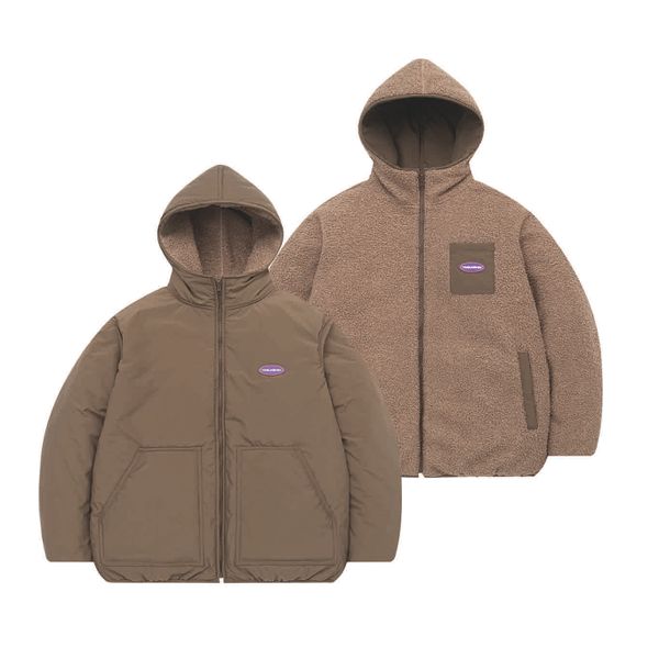 Куртка двухсторонняя коричневая - фото 3