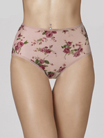 Высокие трусики Charming с розочками (Размер: 4X) (Цвет: бежевый)