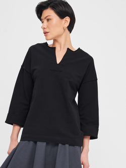 Джемпер с V-вырезом и рукавом 3/4