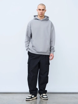 Худи оверсайз с начесом (серый)