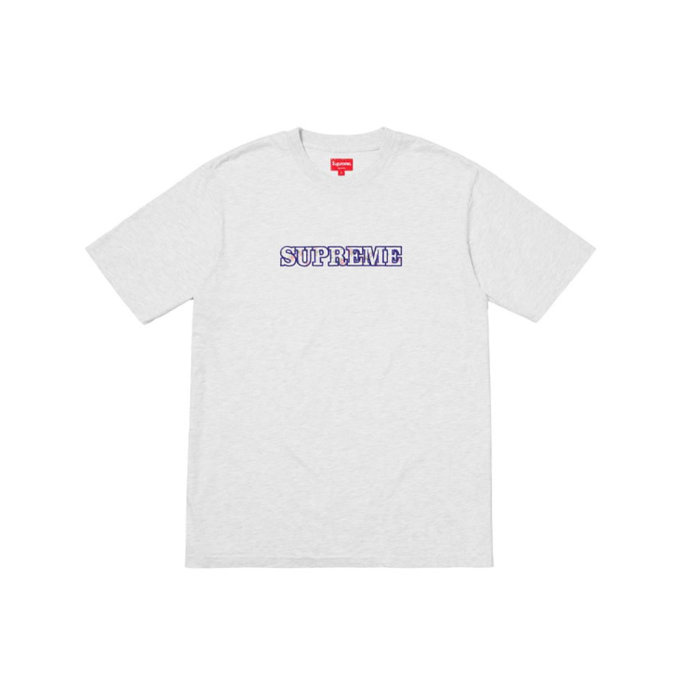 Supreme FW18 Floral Logo Tee Ash Grey Logo T