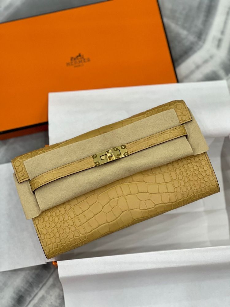 Сумка Hermes из кожи крокодила 19 см