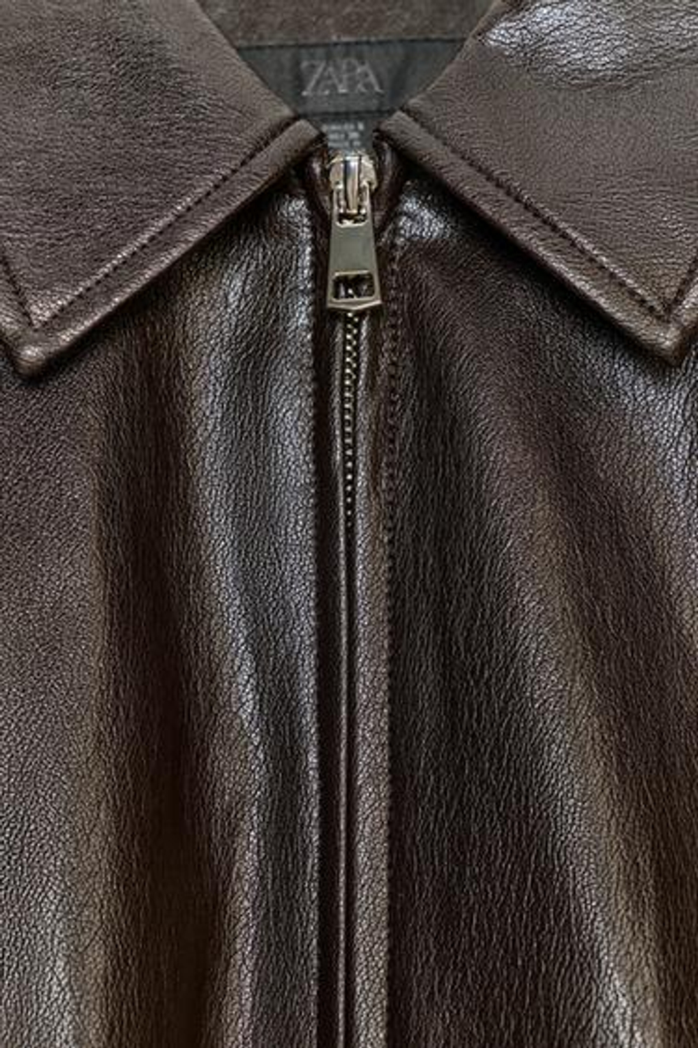 Искусственная кожа бомбер куртка - ZARA
