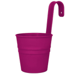 Кашпо "Ведро декоративное" настенное с крючком для подвеса, цвет лиловый