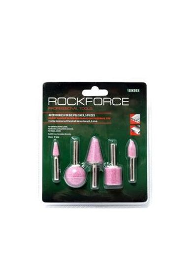 Набор камней абразивных, 5пр.(хвостовик 6мм), в блистере RockForce##Rock FORCE RF-GSK503