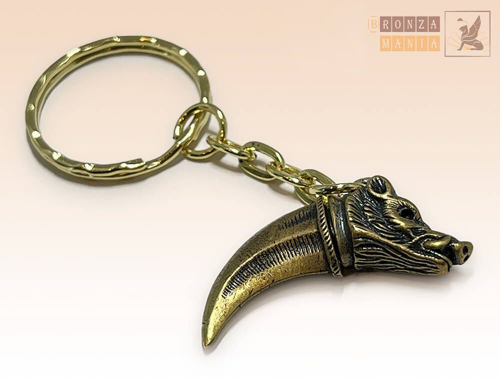 брелок Клык кабана малый