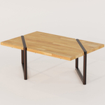 Журнальный столик, 120х80х45, Флеверс, кофейный, из массива дуба, MAKOSA