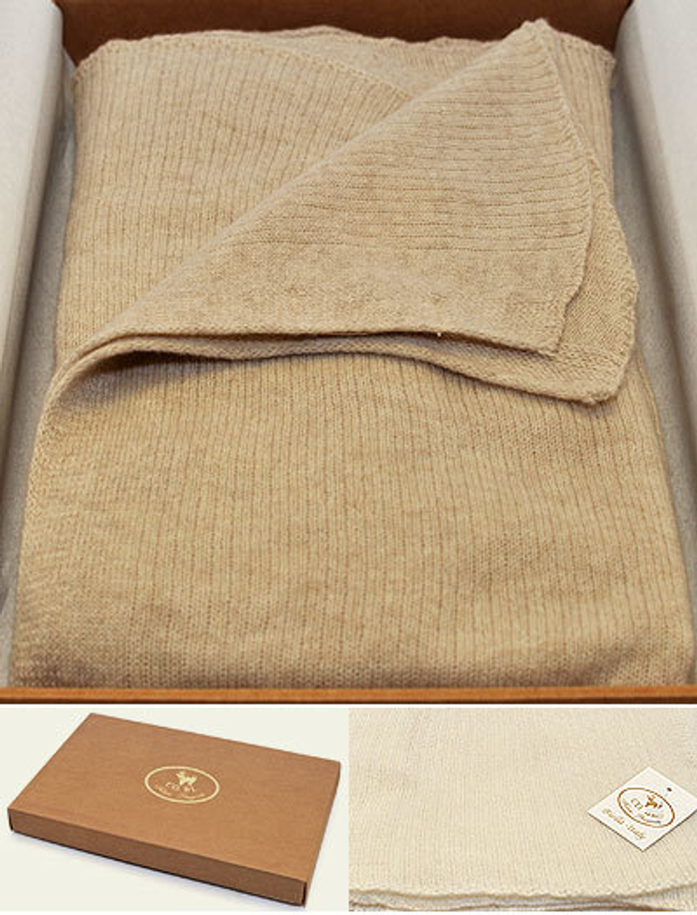 Плед-шарф 60х220 Stole от CO.BI. бежевый Италия