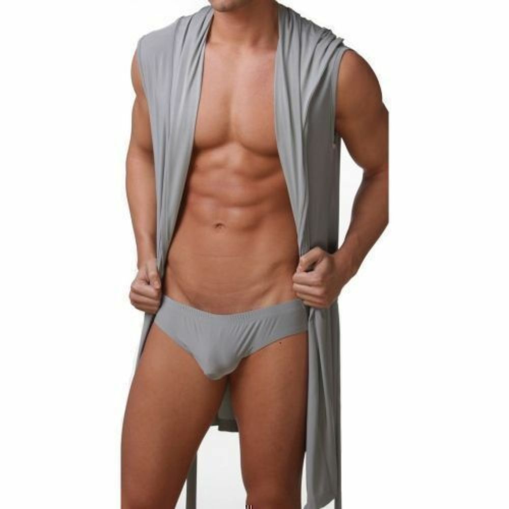 Мужские брифы домашние серые N2N Bodywear Grey N2N0013