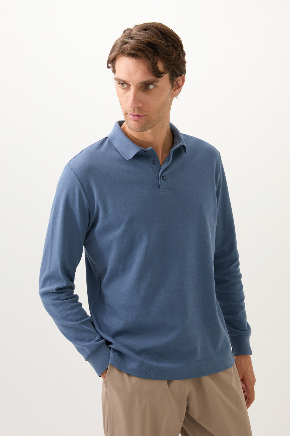 Лонгслив поло Basics