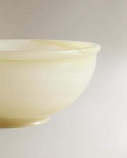Zara Home Предмет декора из оникса, цвет кремовый, 13 см