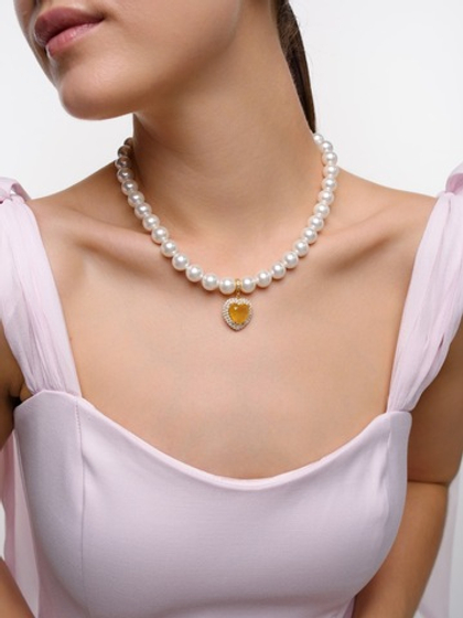 Колье "Soul Yellow Matte" Gold