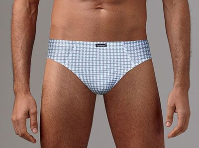 Хлопковые трусы-слипы Gentlemen - 2 шт. (Размер: L) (Цвет: синий с голубым)